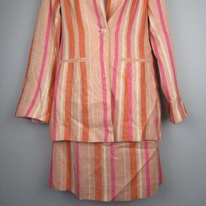 rafsocollectionbcn Skirt Suit Size 40 Blazer Size 42 Skirt Made in Spain Striped